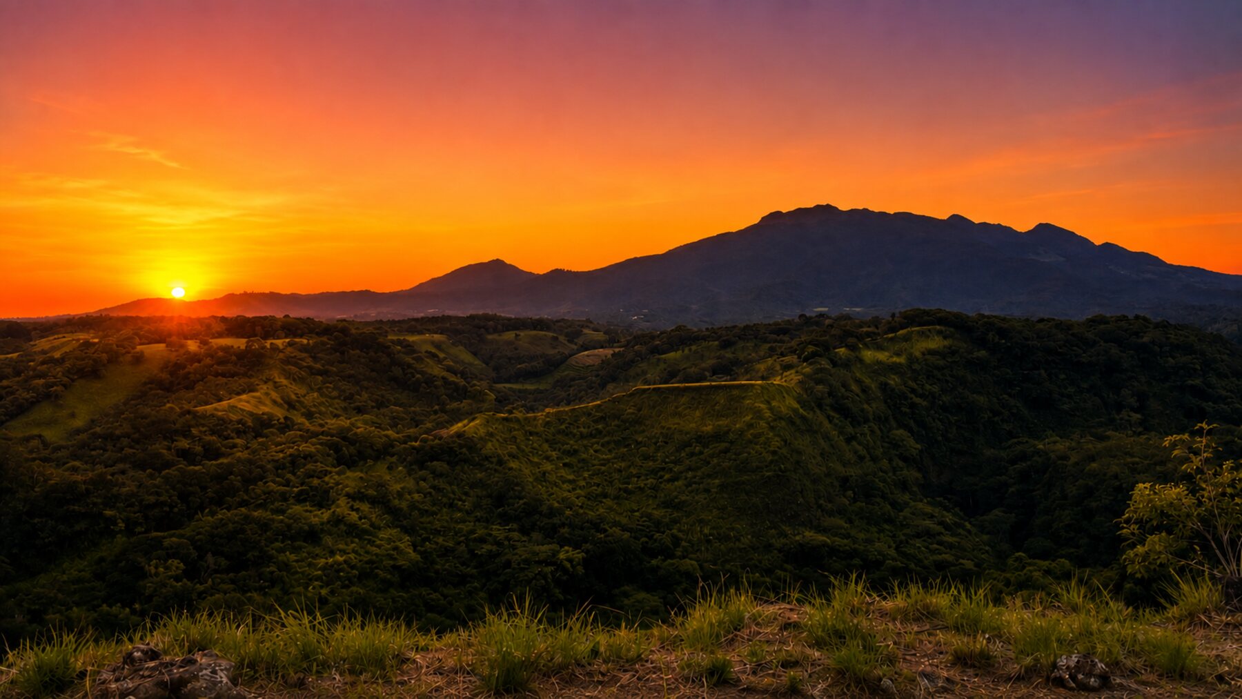 Vista de Punta del Sol y el Volcán Barú
